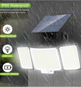 328LED Solar Light Outdoor Lamp Super Bright Motion Sensor Waterproof 3 Working Modes Spotlight Solar for Garden Securi for Outside Landscape