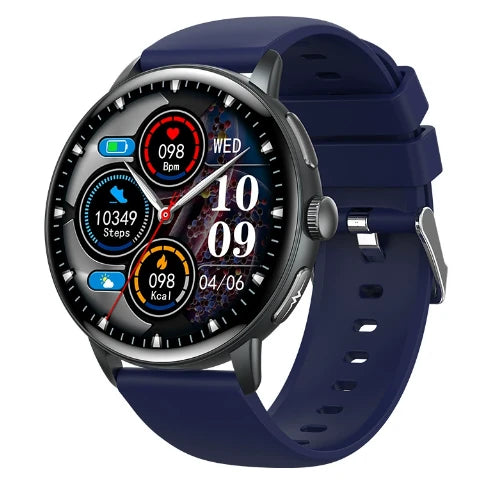 ET473 1.56-inch AMOLED ECG AI Assistant bluetooth Call Heart Rate Blood Pressure Blood Oxygen Monitor Sleep Monitoring Emotional Fatigue Detection Non-Invasive Blood Glucose Blood Component Measurement Body Composition Analysis IP68 Smart Watch