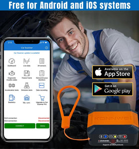 Konnwei KW906 OBD2 ELM327 V1.5 Pic18F25K80 OBD 2 Bluetooth 5.0 Scanners Car Diagnostic tool Code Reader For Android/IOS