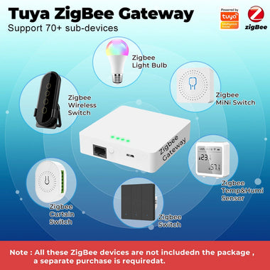 Smart Home Tuya Zigbee3.0 Gateway Wired LAN Hub Bridge Smart Life APP Remote Control Works with Alexa Google Assistant
