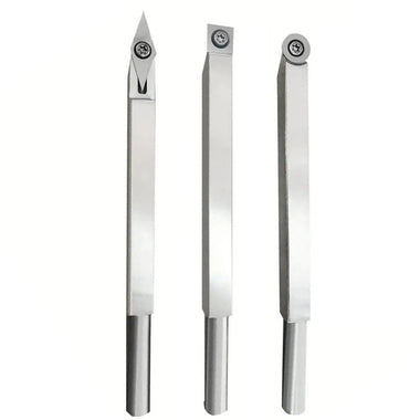 1PCS Carbide Tool Blade for Wood Lathe Turnings Includes 1PCS Tool Holder and Carbide Blades 11mm Square 12mm Round and 30x10mm Diamond with Tip