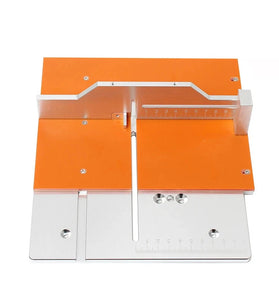 Aluminum Mini Table Saw Insert Plate T60 Model Circular Saw Flip Cover Plate with Miter Gauge Guide and Wrench for Precision Woodworking