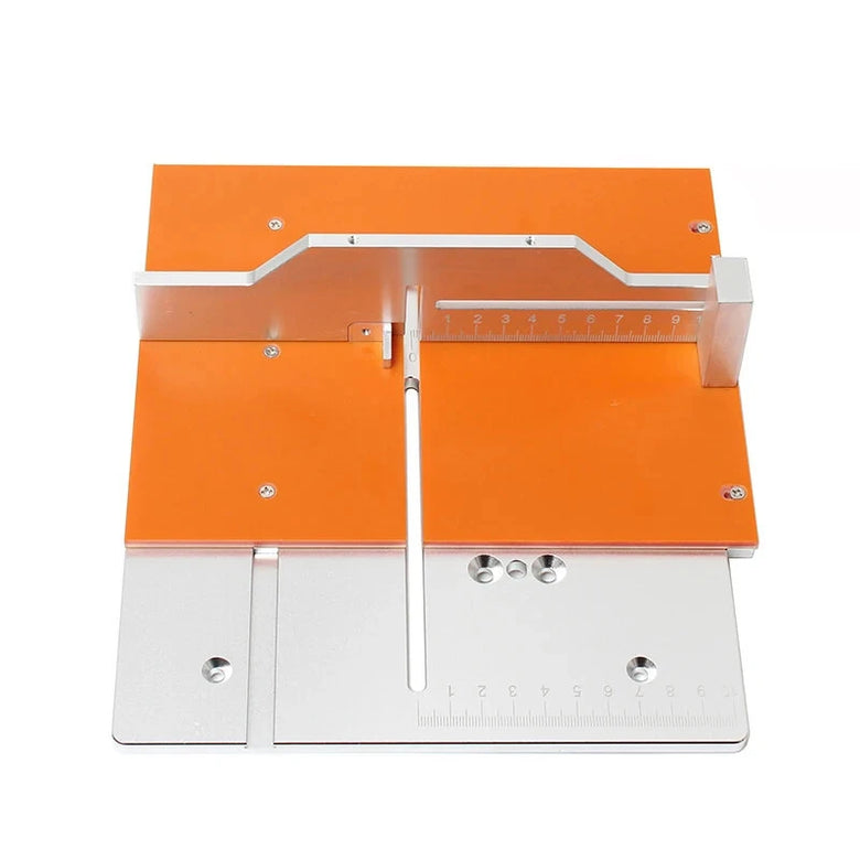 Aluminum Mini Table Saw Insert Plate T60 Model Circular Saw Flip Cover Plate with Miter Gauge Guide and Wrench for Precision Woodworking