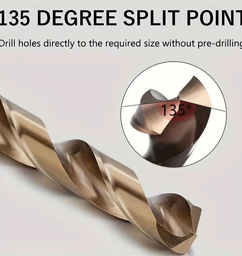 13PCS Tungsten Carbide Metric Drill Bits Set 3/16