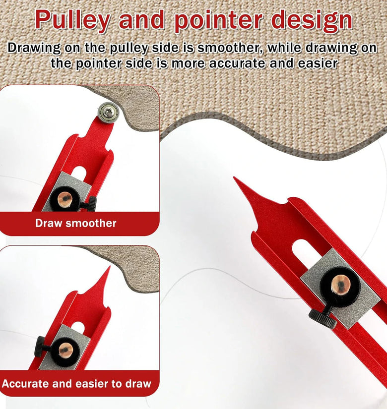 Precise Profile Duplication Tool Contour Gauge Scribe Adjustable Lockable Design Versatile Application 300mm Length