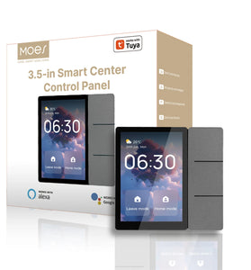 MOES Tuya WiFi 3.5-inch Smart Center Control Touch Panel Central Screen bluetooth Sigmesh Hub Built-in 3 Relays Physical Buttons