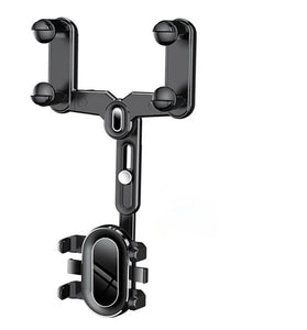 Car Rearview Mirror Bracket Extendable 360 Rotating Multifunctional Phone Mount for Navigation Reverse Mirror Holder