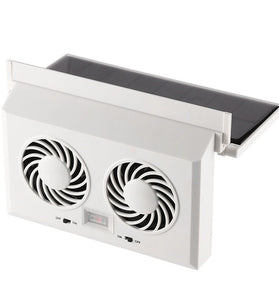 Solar-Powered Light-Controlled Exhaust Fan Dual-fan Car Cooling Powerful Air Circulation for Sedans SUVs Van Trucks