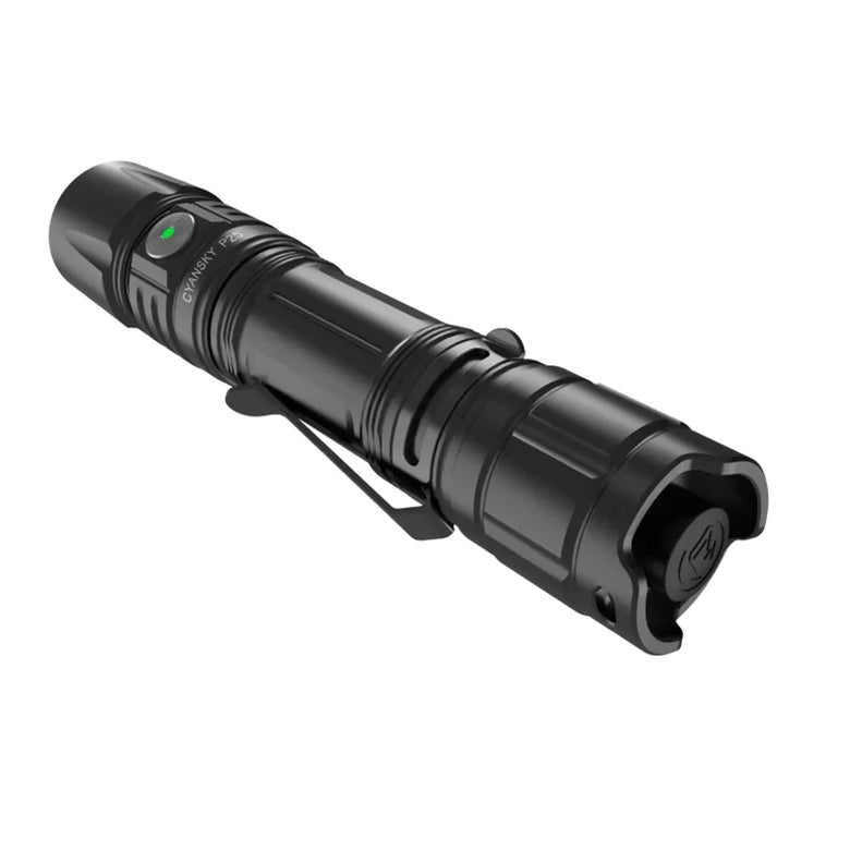 CYANSKY P25 V2.0 3600lm Pale Silver Micro-arc Oxidation Outdoor Floodlight Flashlight 18650 EDC LED Torch EDC Survival Tools