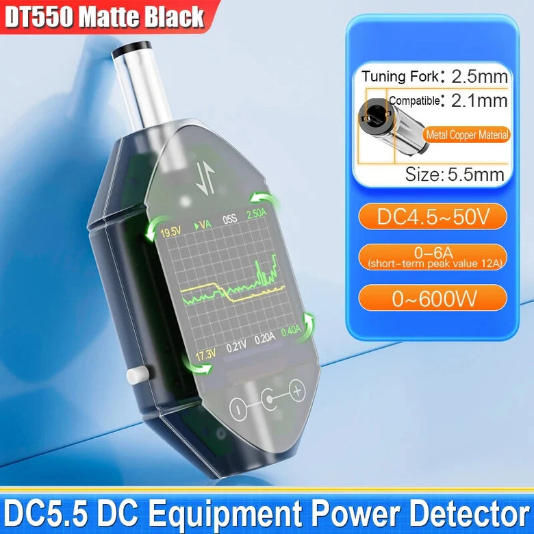 ATORCH DT550 Digital Voltage Current Tester DC4.5-50V Max 12A 600W Power Capacity Meter High Precision Energy Monitoring Device