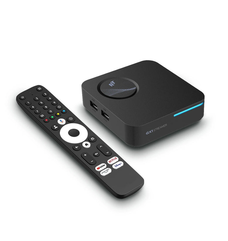 RockTek GX1 UHD Google TV 12 TV Box Netflix Google Certified 4GB 32G Realtek1325 Support Dolby Atmos 2T2R Wifi6 BT5.2 Android Set Top Box