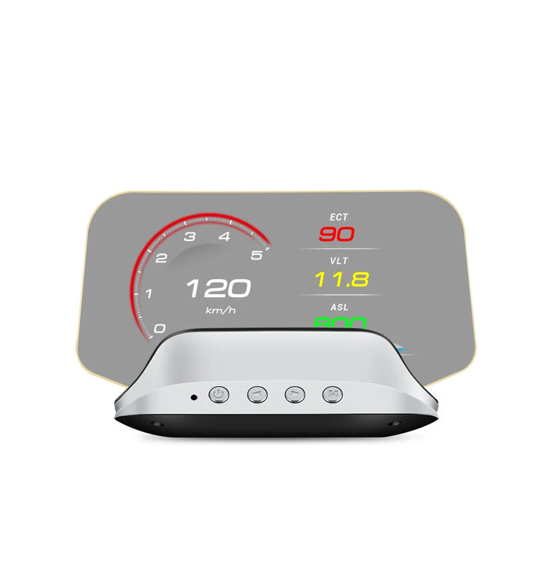 Head-Up Display Portable Car OBD2 Speed Navigation Projector Car Dashboard Display Screen Navigation Projector GPS OBD Speedometer Head Up Display