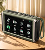 SANSUI F55 Wireless bluetooth Speaker 7-inch LED Display Radio Dual Internal Magnetic Horn Deep Bass Portable FM Radio Dual TF Card Slot/USB Drive/AUX MP4 Music Player Video Speaker with Stand and Lanyard