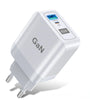 [GaN Tech]USLION 65W 2-Port USB PD Charger Dual 33W USB-A PD3.0 QC3.0 PPS Fast Charging Wall Charger Adapter EU Plug US Plug UK Plug for Xiaomi 12 for Redmi K30 Pro for iPhon13 for Samsung Galaxy S21