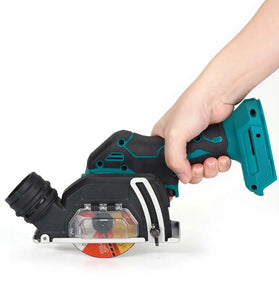 Electric Compact Circular Saw Brushless Cordless Wood Tile Metal Cutting Machine with 2pcs Saw Blades for 18V Battery