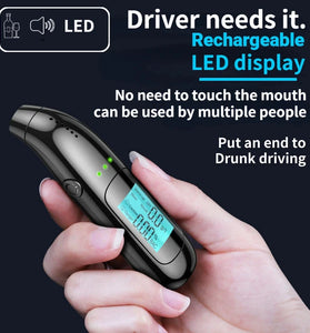 Digital Alcohol Tester LCD Display High-precision Breathalyzer  Professional Alcohol Breath Rechargeable Alcotester Drunk Driving Test