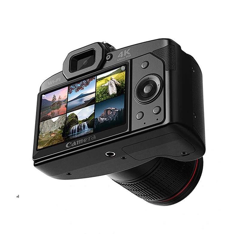 D5 6400 Megapixel HD WiFi Digital Video Camera 4K Dual Lens Professional Camcorder with 3inch IPS Display 16X Zoom DSLR Camera for Youtube Streaming Vlog Recorder
