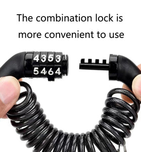 Password Motorcycle Security Helmet Wire Lock Portable Anti-theft Mtb Electric Road Bike Bicycle Locks