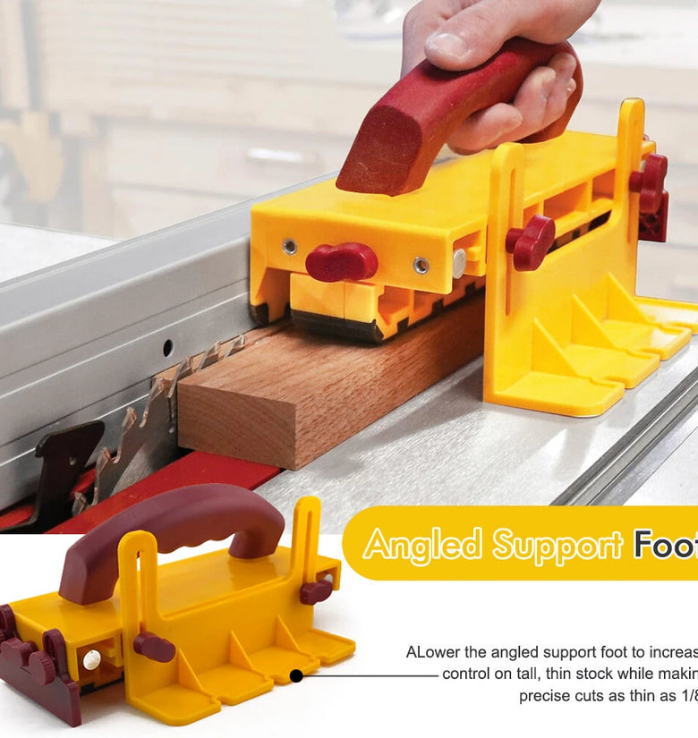 Adjustable Table Saw Pushblock Cuts Safe for Widgets Difficult Cut for Table Saws / Router Tables / Band Saws / Jointers