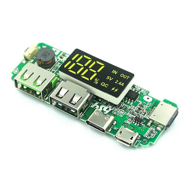 LED Display Dual USB 5V 2.4A Micro Type-C USB Mobile Power Bank 18650 Charging Module Lithium Battery Charger Board Circuit Protection