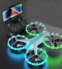 4DRC V33S WiFi FPV with HD Dual Camera Optical Flow Positioning Stunt Tumbling Colorful LED Lights Brushless Grid Full Protection Child Gift RC Toys Drone Quadcopter RTF