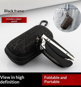 Pocket Folding Reading Glasses with Case Portable Anti-Blue Light Presbyopia Glasses Elderly Eyewear Eyeglasses