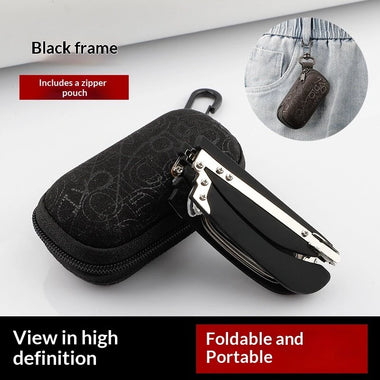 Pocket Folding Reading Glasses with Case Portable Anti-Blue Light Presbyopia Glasses Elderly Eyewear Eyeglasses