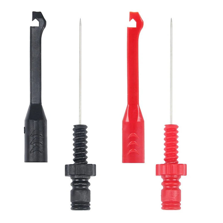 SG1016 4mm Banana Plug Multimeter Test Probes Nickel Plated Brass Wire Piercing Tools for Electrical and Automotive Circuit Testing