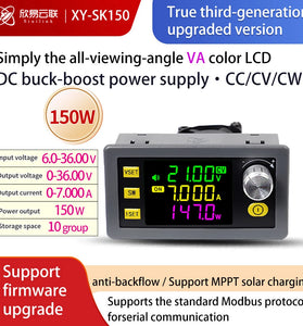 Sinilink XY-SK150 DC Adjustable Power Supply 6-36V 0-7A 150W Buck Boost Converter Constant Voltage Current Solar Charging Module MPPT
