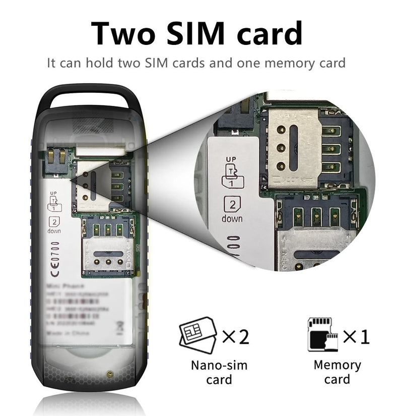 SERVO B25 Mini 2G GSM Dual Cards Standby 380mAh bluetooth Dialing Magic Voice Sync Music Blacklist Speed Dial bluetooth Headset Big Button Mobile Phone