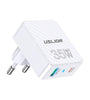 [GaN Tech] USLION BK306 PD35W 2-Port USB PD Charger USB-A+USB-C PD3.0 QC3.0 PPS AFC SCP SSCP Fast Charging Wall Charger Adapter EU Plug for iPhone 15 14 13 for Huawei Mate60 Pro for Samsung Galaxy Z Flip4 for Xiaomi 13pro