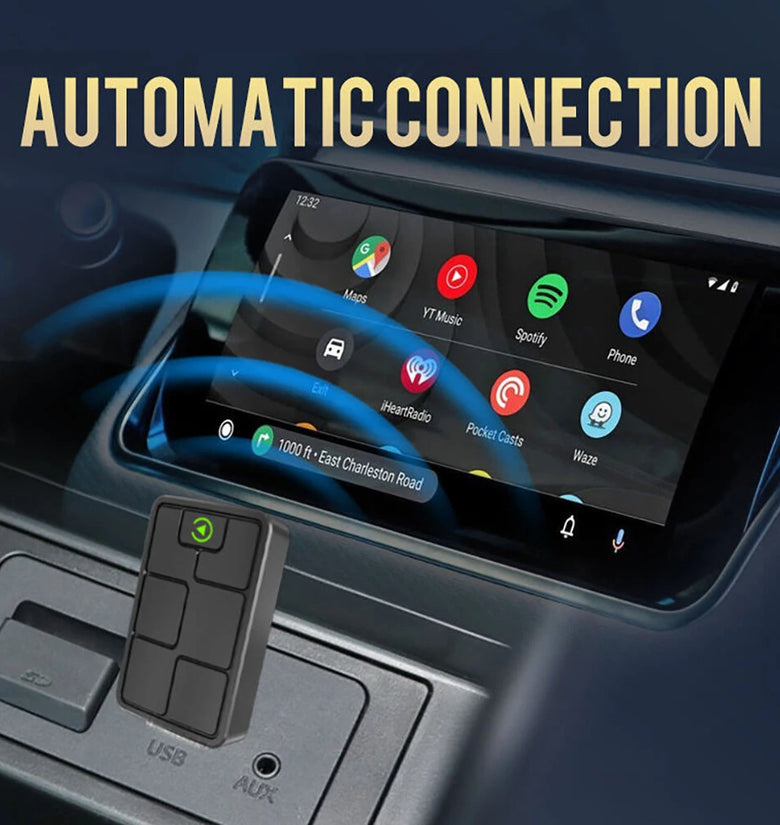 Babaolong 2-in-1 Wired To Wireless Carplay Adapter Android Auto Adapter Plug Car Machine Interconnection Converter