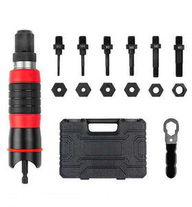 3/8" Rivet Nut Drill Adapter Kit Professional Nut Gun Adapter with Rubber Coating