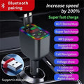 Y3 Car Audio Transmitter Bluetooth Music Player with Retractable Charging Cable and Fast Car Charger