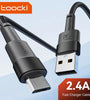Toocki TQ-X16 2.4A USB-A to Micro USB Cable Fast Charging Data Transmission Tin-plated Copper Core Line 1M/2M Long for Huawei P Smart 2021 for Xiaomi 4C for iQOO U3x