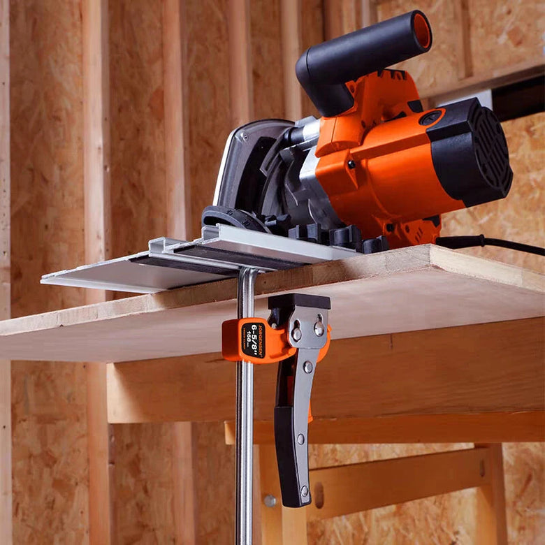 PonyJorgensen Quick Ratcheting MFT Bench Dog Clamp Track Saw Guide Rail Clamp 181kg Clamping Force for Makita Protool Metabo Festool DeWalt Guide Rail