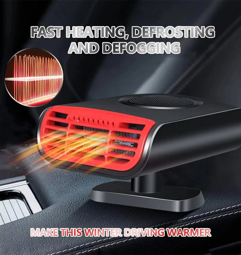 12V 150W Portable Car Heater Cooling Heating Defrost Defog Aromatherapy Function 180 Degree Rotation Fast Heat for Sedan SUV Truck Van MPV Mini Car