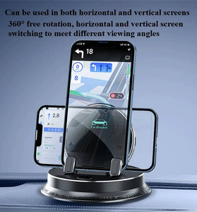 HELLOLEIBOO Portable Smart Wireless Charging Dashboard Phone Holder 360 Degree Rotation Auto Lock Stand Universal