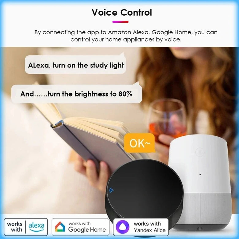 AUBESS WiFi IR Smart Universal Remote Control For TV Air Conditioner, Compatible With Tuya Smart Life Alexa Google Home