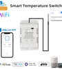 Smart Thermostat Model LY-607-N WiFi Bluetooth Remote Control 20A 3800W Temperature Humidity Switch ABS Construction