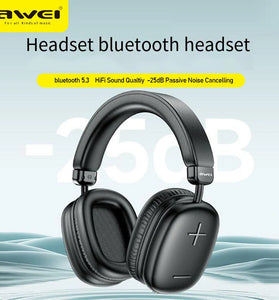 AWEI AT6 Sports Headset Wireless bluetooth Headphone 40mm Speaker HiFi Stereo 25H Playback Support TF Card Wireless Headphones with Mic