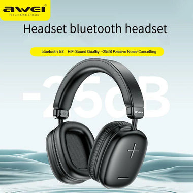 AWEI AT6 Sports Headset Wireless bluetooth Headphone 40mm Speaker HiFi Stereo 25H Playback Support TF Card Wireless Headphones with Mic