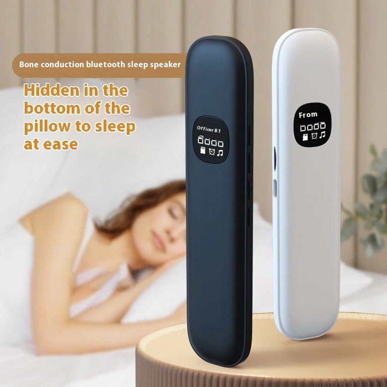 BLD06 Mini bluetooth 5.4 Speaker Bone Conduction Speaker White Noise Reduction Soundbar 3D Surround Stereo 400mAh Battery LED Screen Support TF Card Playback Sleeping-assisted Under Pillow Soundbar