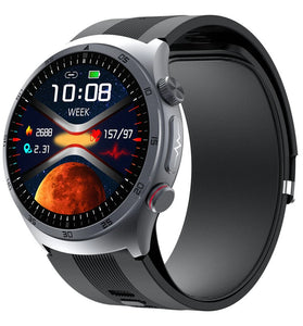 S25 1.43inch AMOLED Display Air Pump Airbag Type ECG AI Medical Diagnosis Blood Sugar Blood Lipid Measurement Uric Acid Function bluetooth Call Heart Rate Blood Pressure Blood Oxygen Monitor Sleep Monitoring Multi-sport Modes Music Playback Smart Watch