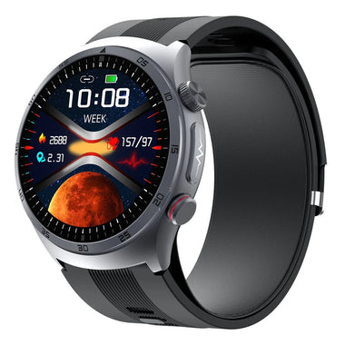 S25 1.43inch AMOLED Display Air Pump Airbag Type ECG AI Medical Diagnosis Blood Sugar Blood Lipid Measurement Uric Acid Function bluetooth Call Heart Rate Blood Pressure Blood Oxygen Monitor Sleep Monitoring Multi-sport Modes Music Playback Smart Watch