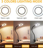 5X LED Magnifying Lamp Clip-On with USB Magnifier Adjustable Brightness and Color Temperature for Reading Beauty Crafts