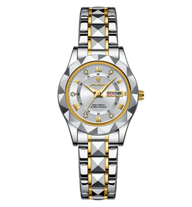 POEDAGAR Women Luxury Watch Luminous Waterproof Quartz Watch Analog Calendar Business Wrist Watch Date Watch Stainless Steel Ladies Wristwatch