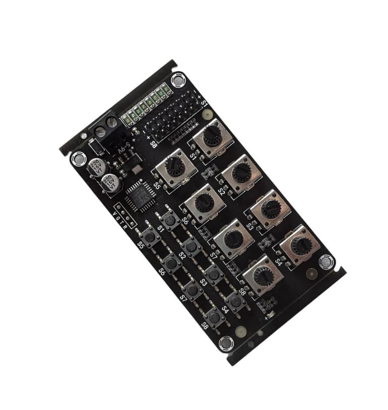 8-Channel Knob Servo Controller Board with Overload Protection PWM Digital Interface 5-8.4V High-Precision Potentiometer for Robotic Arm Manipulator Servo Testing