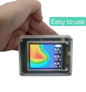 AMG8833 8x8 Infrared Thermal Imager IR Thermal Imaging Camera Temperature Sensor 1.8 Inch TFT Display 7M Farthest Detection Distance PCB Circuit Industrial Testing