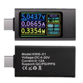 KWS-X1 Type-C Tester Voltage Current Detection Meter IPS Digital Display Voltmeter Ammeter Fast Charging Trigger Capacity Tester